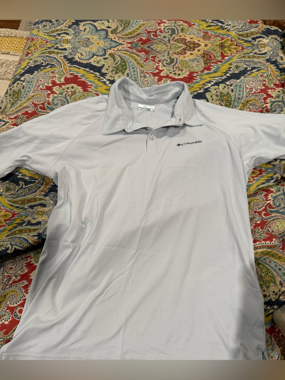 Columbia Light Gray Men's Polo - Performance Short Sleeve
